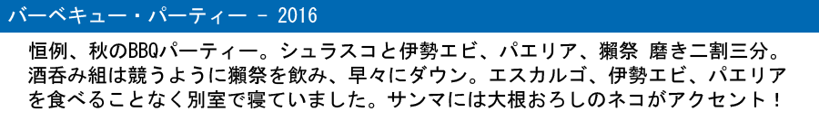 バーベキュー2016 タイトル