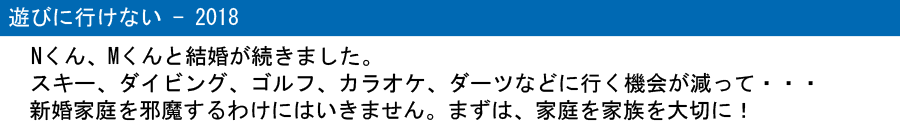 遊びに行けない 2018 タイトル